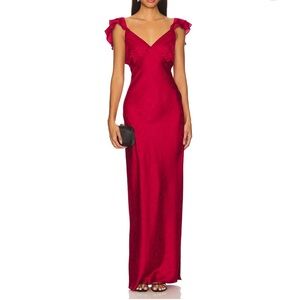 BECKY RUFFLE MAXI DRESS IN WINE | MORE TO COME | REVOLVE